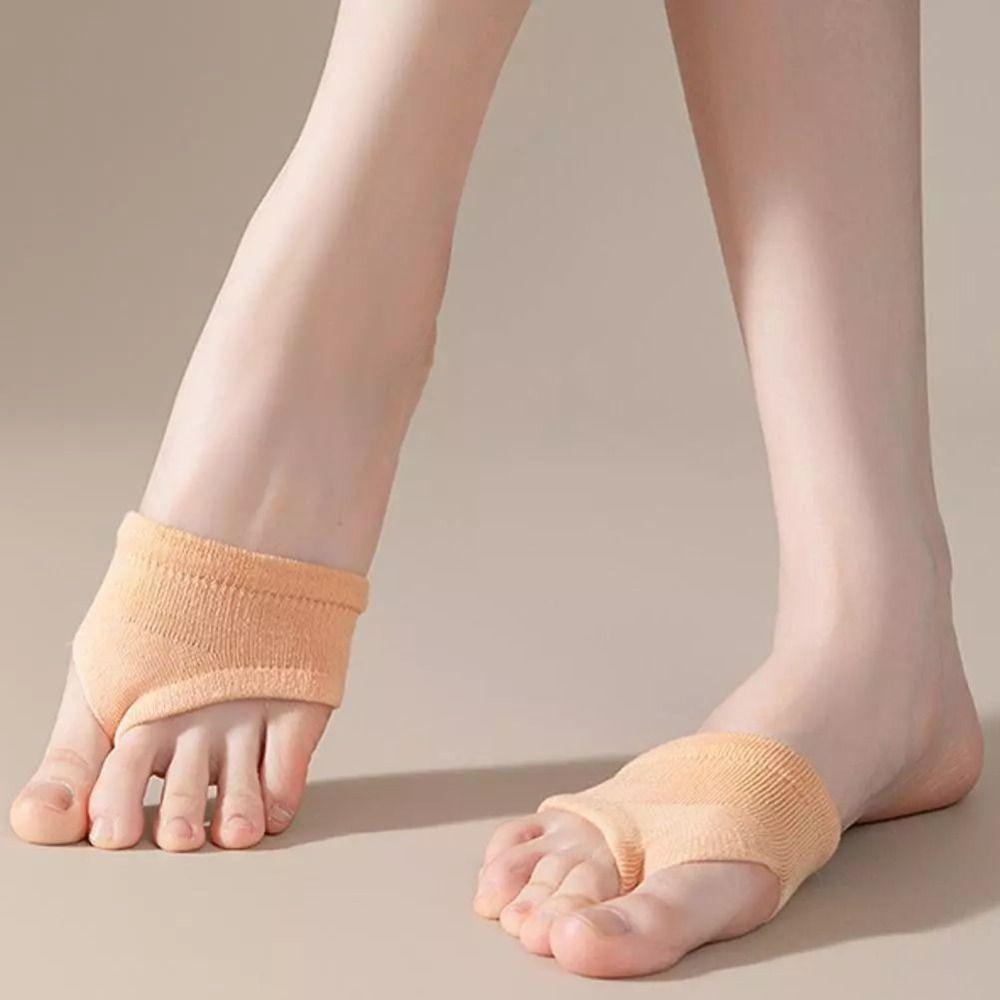 Solid Color High Heels Forefoot Pad Socks Cotton Flip-flop Toe Socks New Boat Socks
