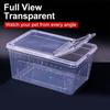 Spacious Reptiles Habitat Housing Container with Slide Out Fece Layer Waste Collection Drawer