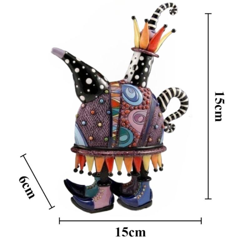 

Teapot Resin Ornaments Colorful Creative Ornament Living Room Decoration Accessories Miniature Original Funny Gifts Sculptures фіолетовий