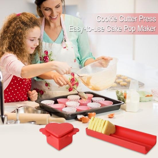 Cake Pop Mold Set Easy Cake Pop Circle Maker PLA Baking Cutter Molds Cookie Mold for Home Baking Parties Weddings