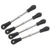 Ongwan RC Steering Rod, 4-Piece RC Steering Tie Rod Adjustable Rear Upper Linkage Rod for 110 RC Off-Road Cars