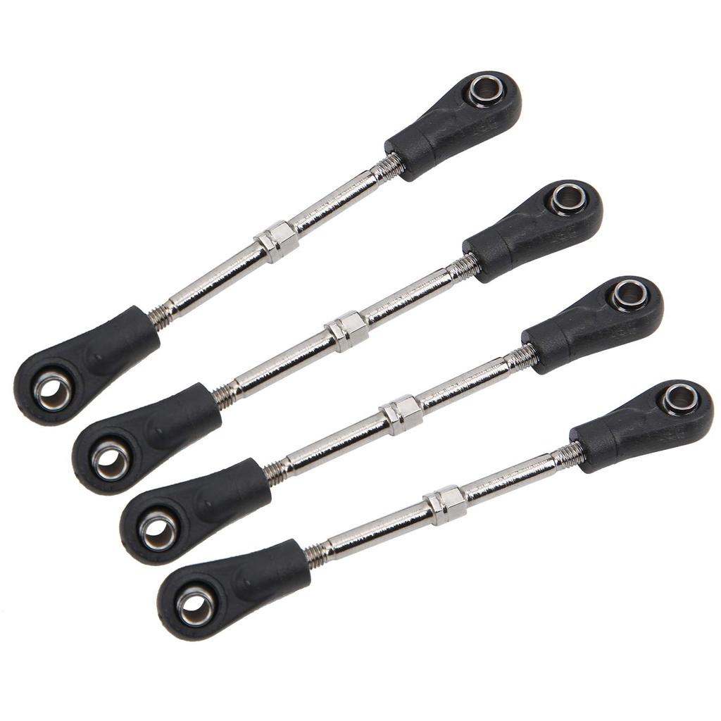 Ongwan RC Steering Rod, 4-Piece RC Steering Tie Rod Adjustable Rear Upper Linkage Rod for 110 RC Off-Road Cars