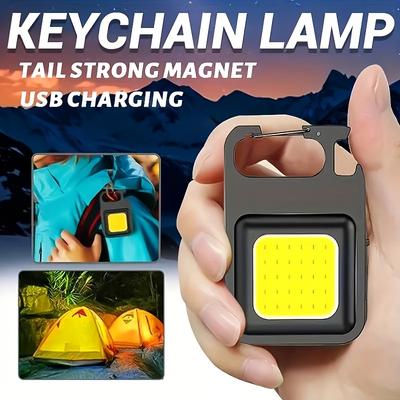 Rechargeable LED Keychain Flashlight,Portable Mini Pocket Light,Portable Work Light - Suitable for Student Dormitories, School Use,Camping, Hiking