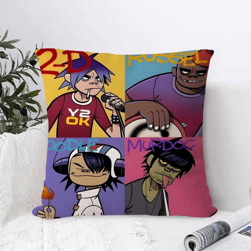 

Музичні принти G-Gorillaz Наволочка Ультрам яка Приємна до шкіри Тканина Комфорт як хмара & Прихована застібка-блискавка 12x12Inch