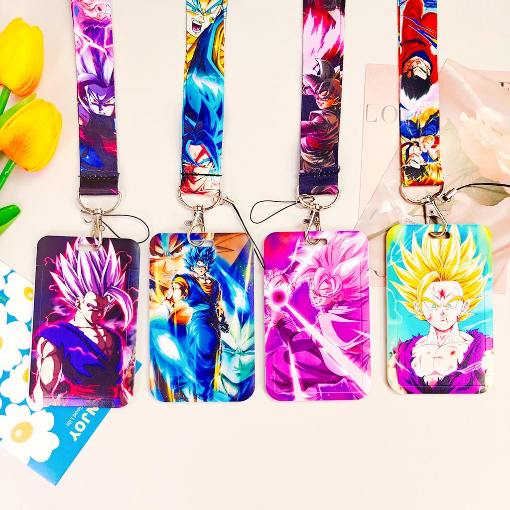 Anime Movie Dragon Ball Lanyard Keys Neck Strap Card Badge Gym Key Chain Lanyard Key Holder DIY Hang Rope Keyrings