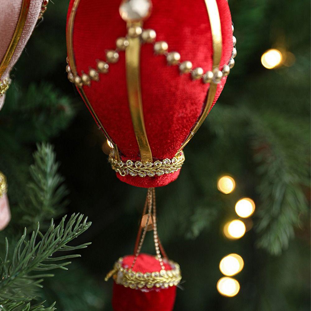 Red Pink Christmas Lantern Pendant Foam Xmas Tree Hanging Ornaments  New Year Decoration