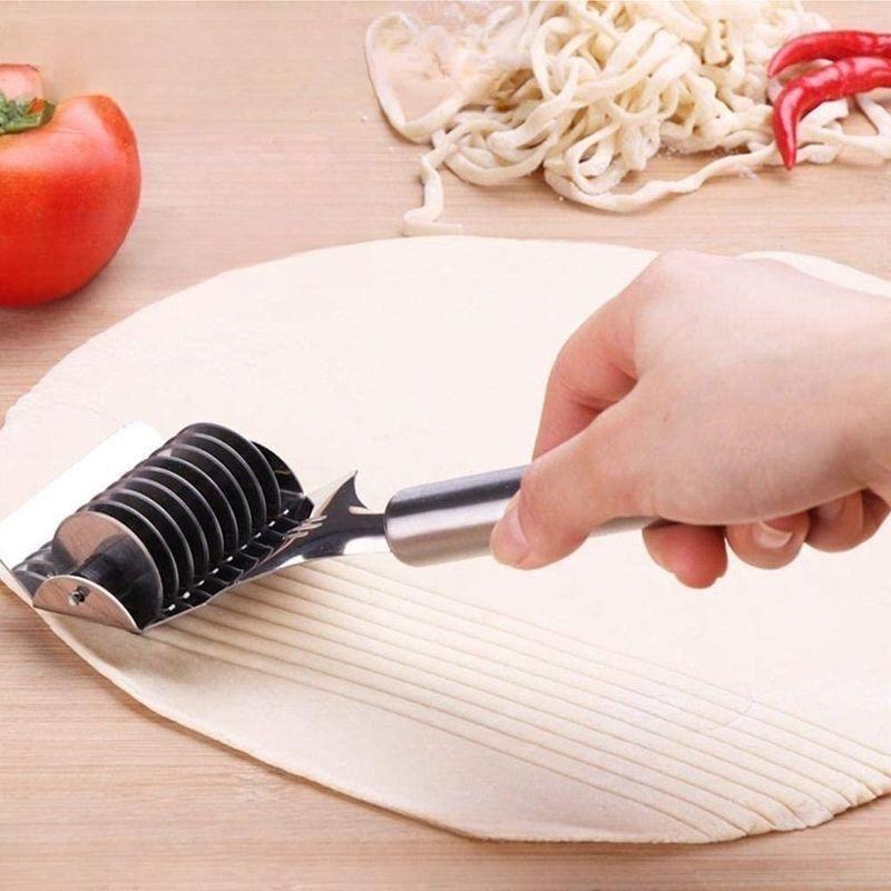Stainless Steel Manual Noodle Cutter Rolling Spaghetti Maker Pressing Pasta Machine Kitchen Shallot Knife Cooking Accessories