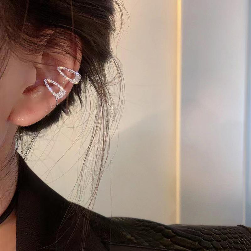 Diamond-Encrusted Ear Cuffs for Non-Pierced Ears - Chic 2023 Design for Women