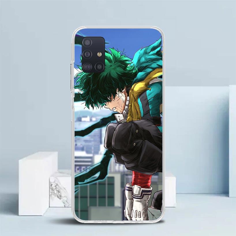 Midoriya Izuku Deku MHA My Hero Soft Cover for Samsung Galaxy A12 A22 A32 A52 A72 A02S Phone Case Note 20 Ultra 10 S10 Plus A51