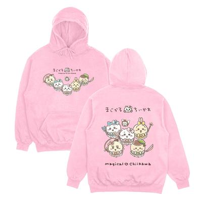 Moletom Kawaii Chiikawa Roupas de Garota Mágica Chiikawa Feminino Masculino Casual Sweatshirt Y2K Pulôveres Gráficos Adoráveis Outono Sudaderas