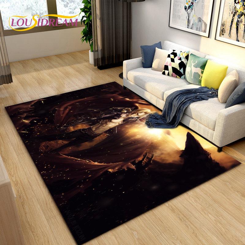 Fullmetal Alchemist Anime Cartoon Area Rug Large,Carpet Rug for Living Room Bedroom Sofa Doormat Decoration, Non-slip Floor Mat
