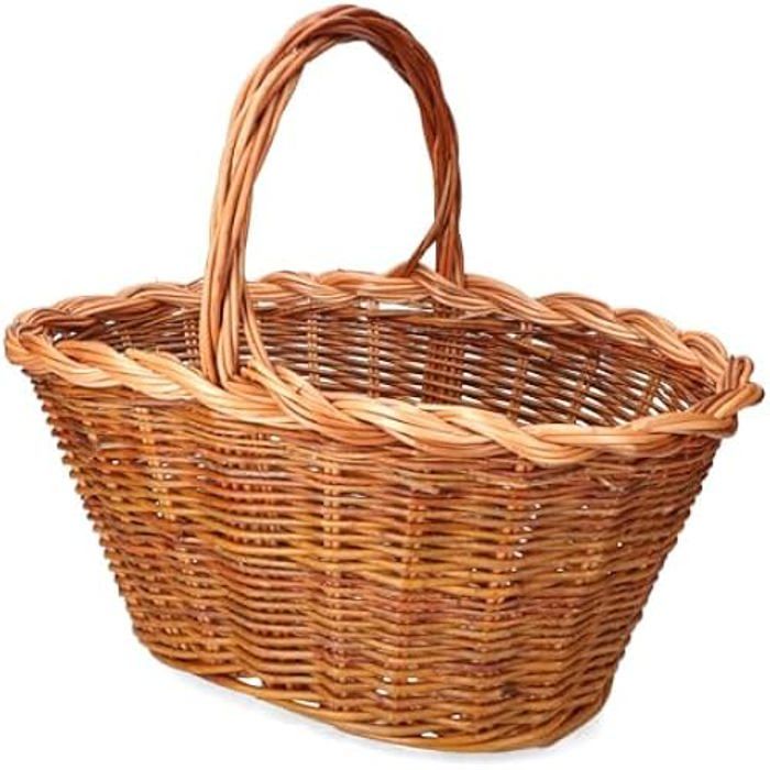 Panier En Osier - EDM - Multicolore - 45 X 30 X 23 Cm - Fibre Naturelle - Rangement Adulte