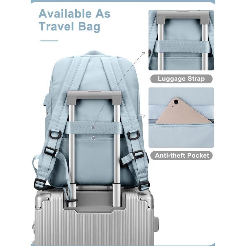 Laptop-Rucksack für Damen, 15,6 Zoll, für College, Arbeit, Reisen, Business-Computer-Rucksack mit USB-Anschluss, lässiger Tagesrucksack für Lehrerinnen und Krankenschwestern