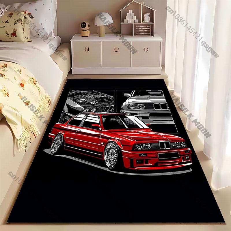 Tappeto design performance auto d'epoca Tappetino per gattonare bambini Tappeto da ingresso Tappeto per giochi Decorazione stanza soggiorno Yoga