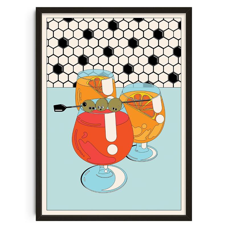 Vintage Abstract Classic Posters Retro Mind Maze Print Mid Century Wall Art Canvas Painting for Club Living Room Home Decor