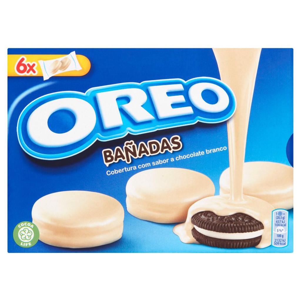 Biscotti Oreo Cacao con ripieno alla vaniglia ricoperti di glassa bianca 246 g (12 pezzi)