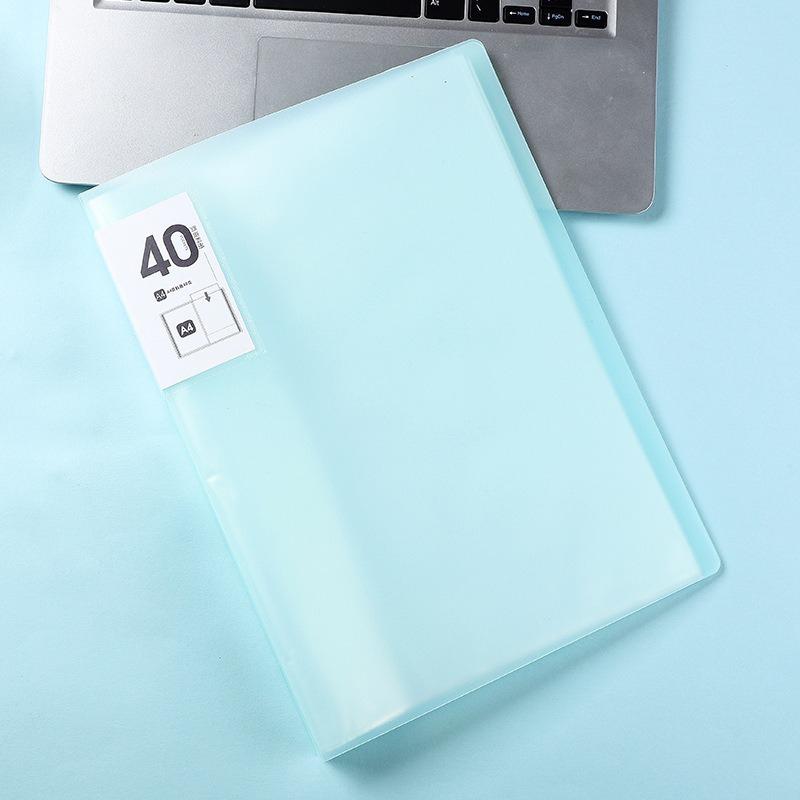 Durchscheinende Farbdatei, wasserdichtes Büromaterial, Dokumententasche, verdickte Aktentasche, Dokumenten-Organizer im Format A4 mit 40 Seiten
