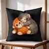punch monkey Cushion Cover Natural Linen Organic Fabric DoubleSided Printing Couch Pillow Covers Home Decor