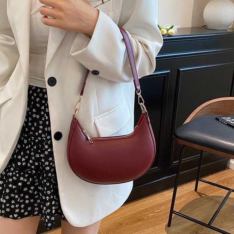 Summer new beautiful high-end texture temperament solid color handbag urban commuter shoulder bag
