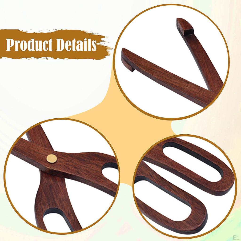 Wooden Kitchen Tongs BBQ Bread Clip Utensils Practical Food Clamp Toaster for Slicing Roasted