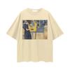 Gustav Klimt Die Musik, Frontgrafik, Streetwear Lockerer Drop-Shoulder T-Shirt und Kinder-T-Shirt, Oversized, 0141.2.5