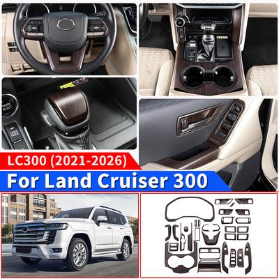 For 2021-2025 Land Cruiser LC300 300 High Configuration Peach Wood Texture Interior Accessories Upgraded Modification