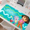 Cartoon D-Dora The E-Explorer Mouse Pad Square Office Gaming Desk Mat Waterproof Non-Slip Rubber Decorative