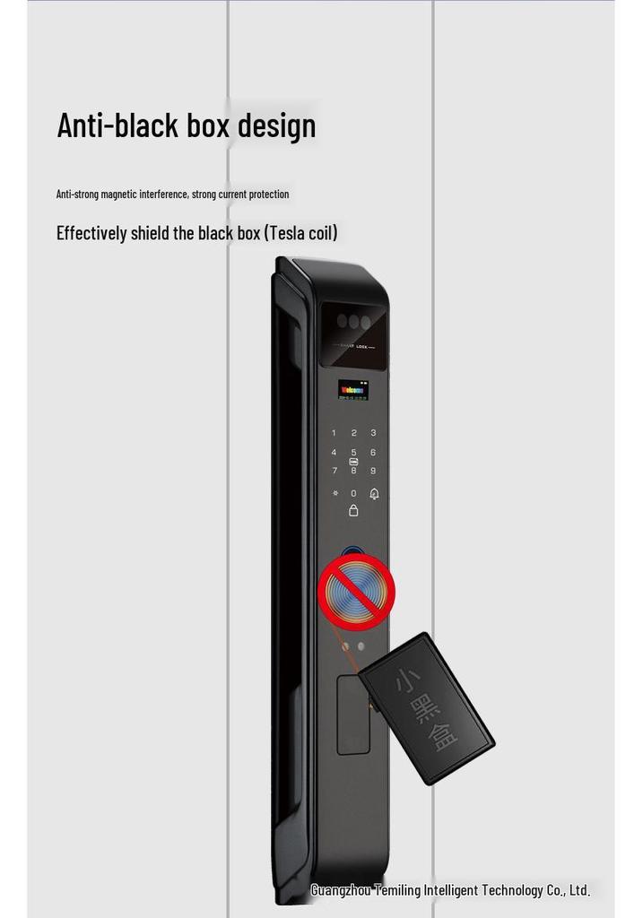 Smart Lock: Fully Automatic Fingerprint & 3D Facial Recognition with Video Intercom & Password Entry for Room Doors