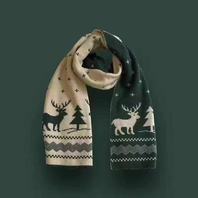 Autumn and winter new thickened double-sided thousand bird grid versatile warm scarf atmosphere student department simple grid