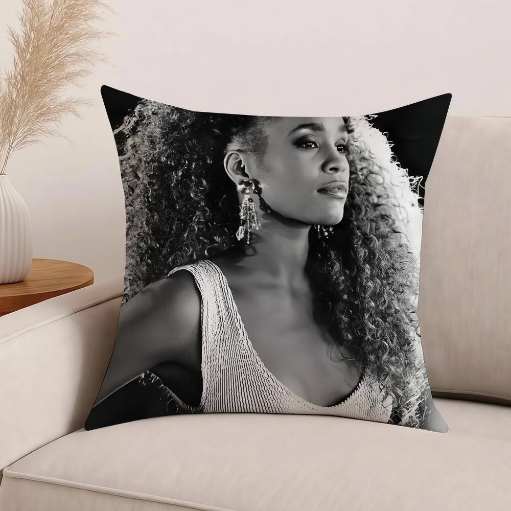 Singer Whitney Houston Pillow Case Office Cushions Suitable For Sofa Car Bedroom Decorative Cushion Cover