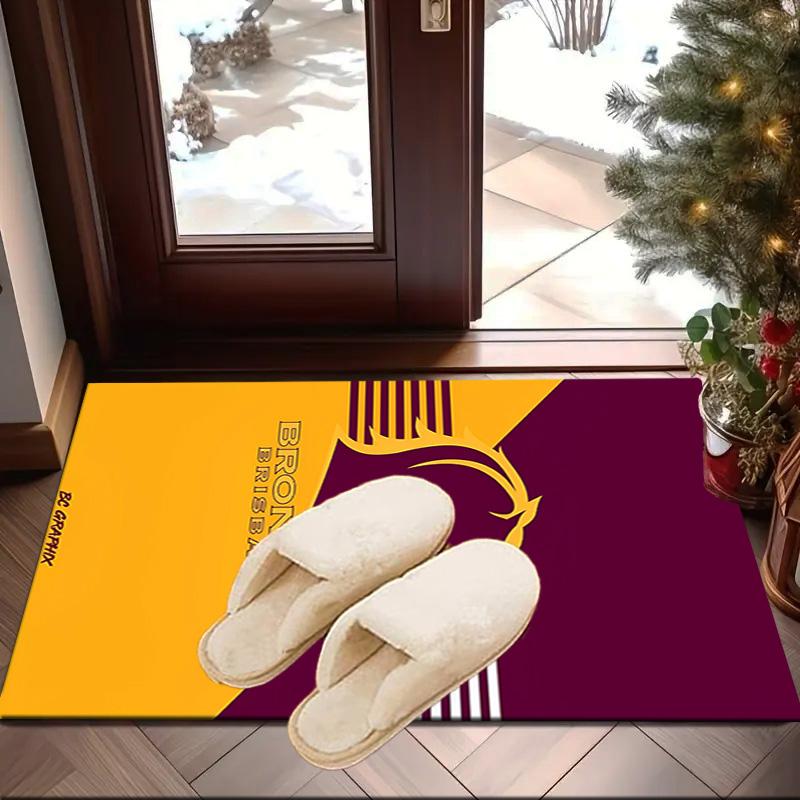 Brisbane Broncos Area Rug Office Rug, Chair Rug, Decor Carpet Livingroom Bedroom Mat, Large Size Fan Gifts Christmas Gifts