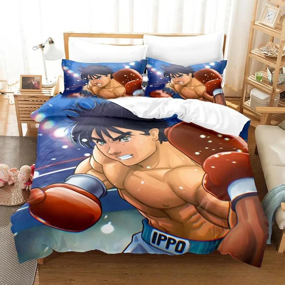 Fighting Spirit Hajime No Ippo Anime Bedding Set Boys Girls Twin Queen King Size Duvet Cover Pillowcase Bed Boys Adult