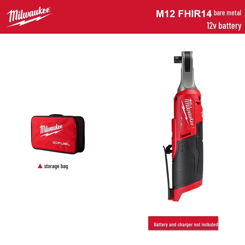 Беспроводная угловая трещотка Milwaukee M12, штекер CN (адаптер в комплекте)