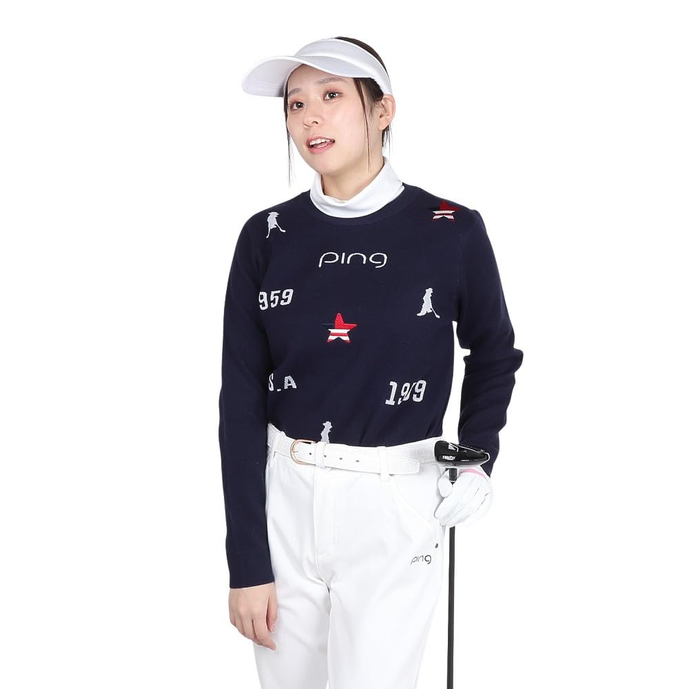 

Ping Apparel Warm Crew Neck Sweater Golf Sweater L Women s (USA Pattern) / / 622-4270900 120_Navy