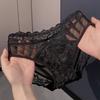 Sweet Bow Lace Flower Panties Seamless Patchwork Lace Mesh Briefs Transparent Low Waist Women Underwear Gifts