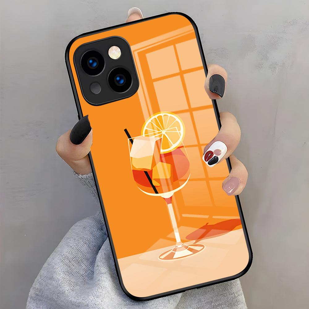A-Aperol S-Spritz Phone Case For IPhone 17 Pro Max 16 15 14 Pro Max 13 11 X Xs Xr 8 7Plus Glass Cover