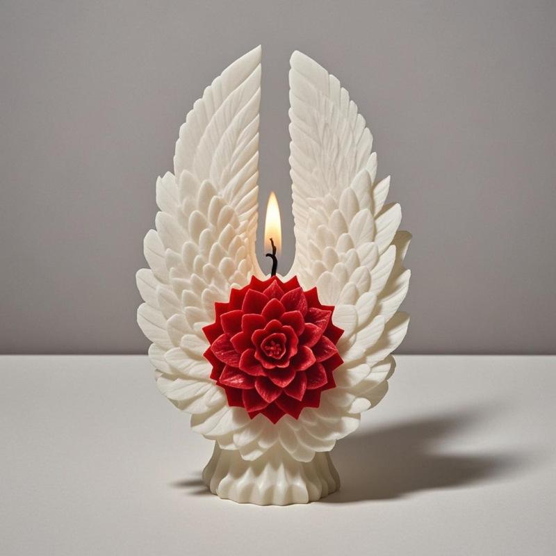 Blumen Flügel Handgefertigte Kerzenform DIY Aroma Gips Harz Ornament Silikonformen Sojawachs Kerzenherstellung Zubehör