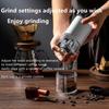 Electric Coffee Grinder Adjustable Grind Settings Plastic Coffee Mill Portable Coffee Bean Grinder for Outdoor Portable