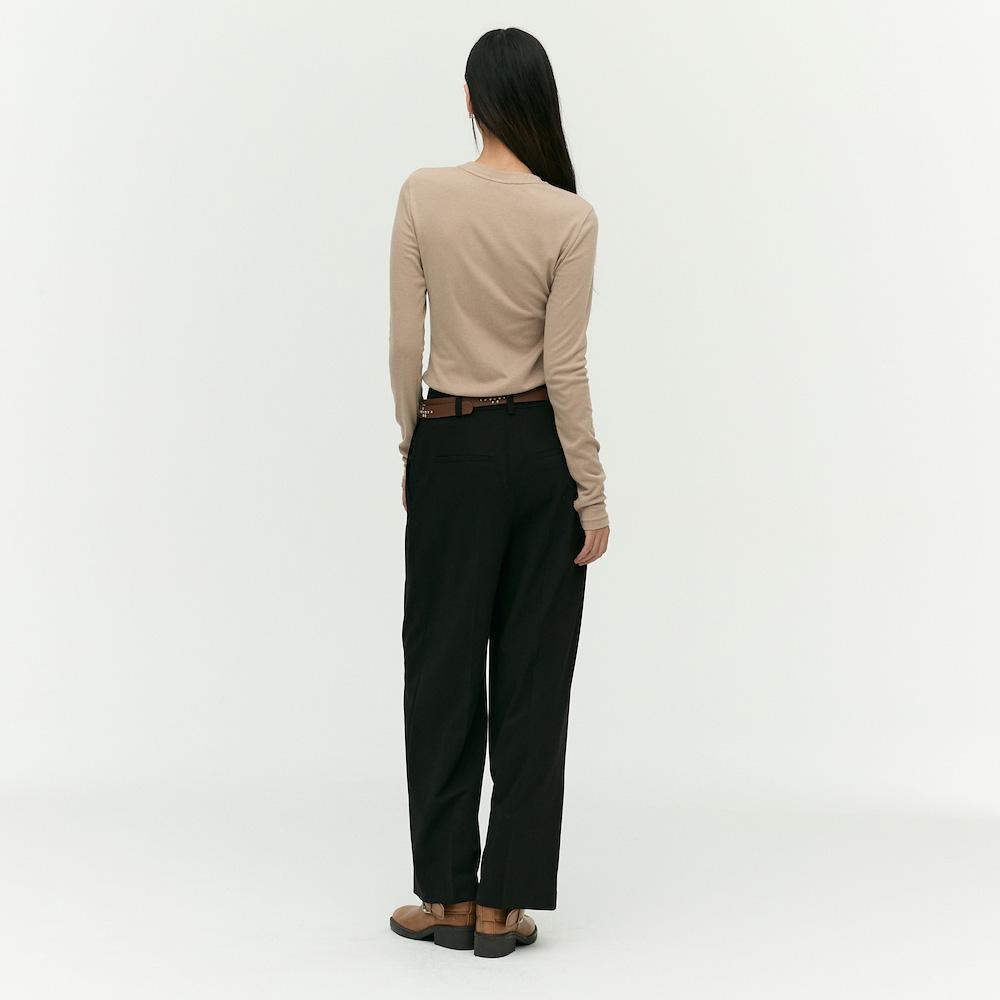Ibiem Double-Pleated Loose Fit Wide Pants Emp1Wpt020