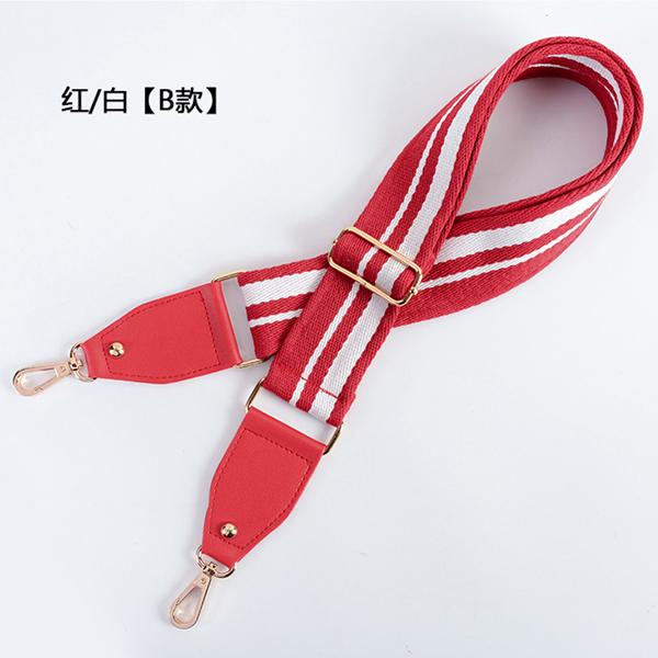 140cm Canvas Striped Bag Straps Crossbody Shoulder Bag Strap Adjustable Replacement Handbag Belts Band Accessories Gold Buckle