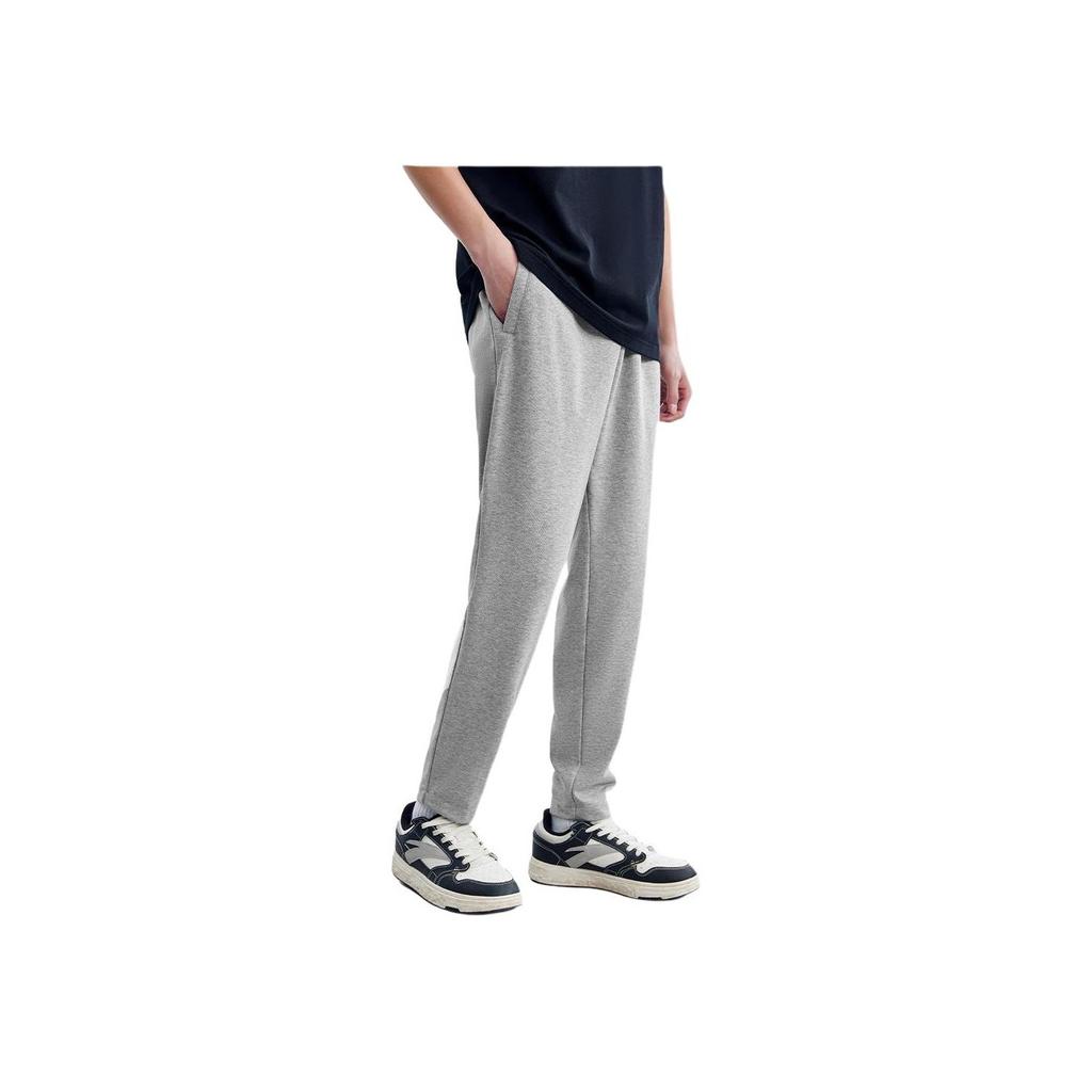 Anta Mid-Rise Drawstring Cuffed Knit Sports Pants Men bottoms Gray Heather-Gray 952517306S-5