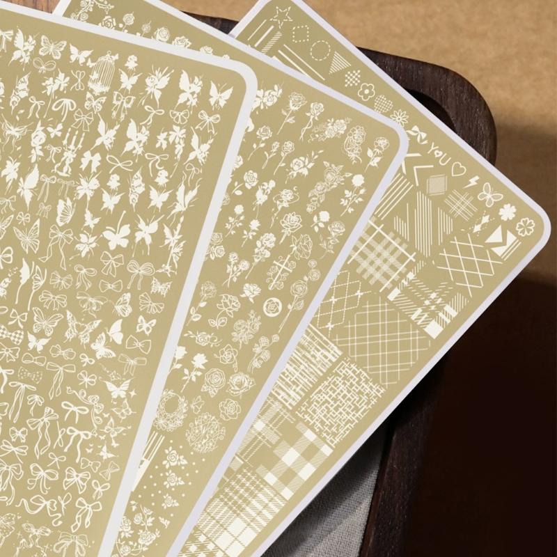 Piastra per Stamping per Unghie Modelli per Nail Art Piastre per Nail Art Floreali in Pizzo per Decorazioni Fai da Te per Unghie Piastre per Stamping per Unghie