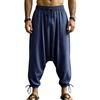 Zomer Heren Drop Crotch Harembroek Elastische Taille Trekkoord Manchet Wijde Casual Broek High Street Casual Broek
