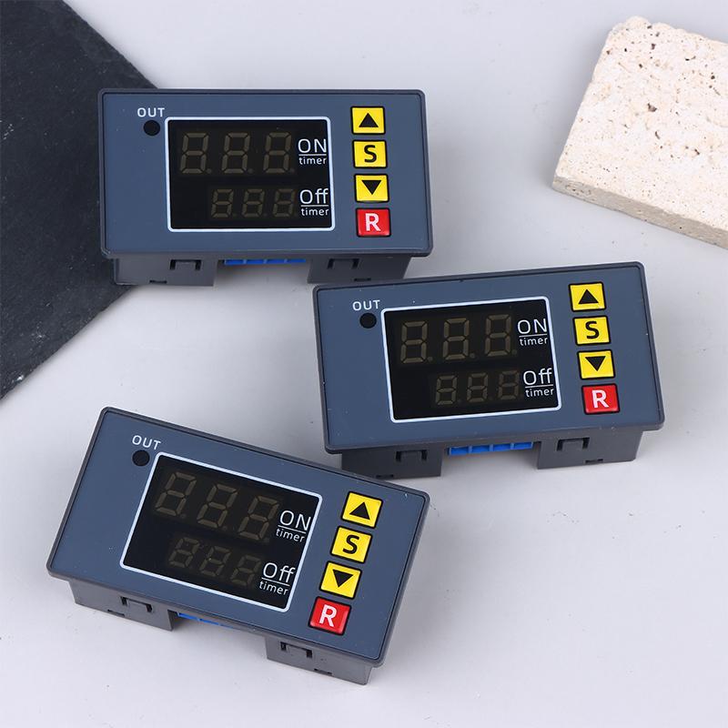 T3231 Releu de Temporizare Ciclică DC12V 24V AC110-220V Afișaj Dublu Roșu și Albastru Modul Releu de Temporizare Comutator Releu de Temporizare pentru Automobil