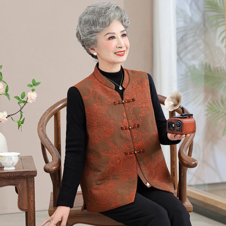 In The Elderly Women's Autumn Vest Grandma New Chinese Vest New Vest Mother Wear