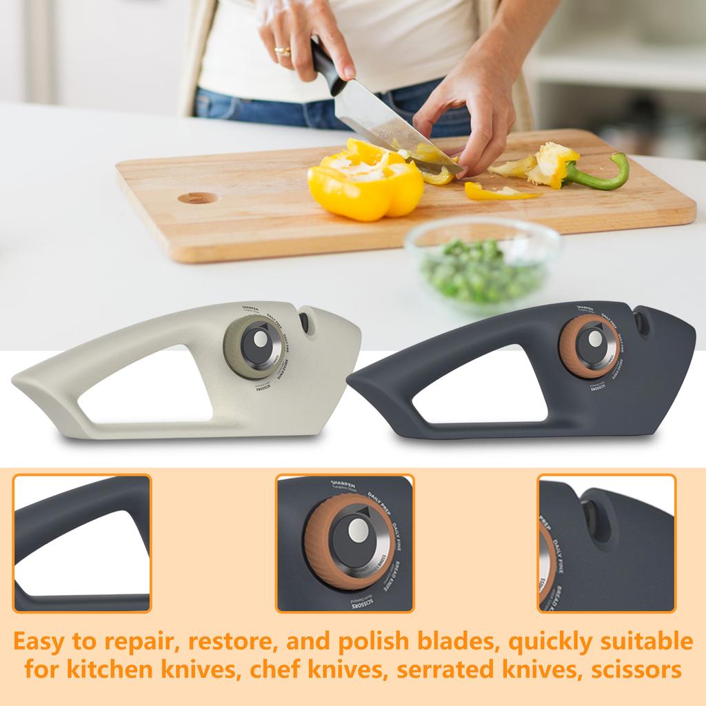 New 5 In 1 Fish Shaped Knife Sharpener Household Fast Manual Knife Sharpener Multifunctional Scissors Whetstone Kitchen Tools