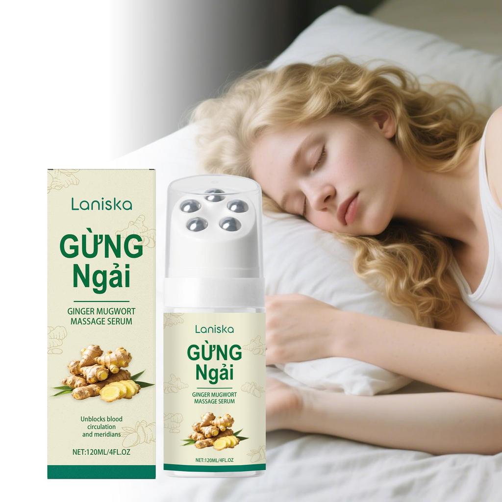 Ginger Wormwood Roller Massage Liquid, Gentle Nourish & Hydrate, Neck & Shoulder Soothing, Daily Massage Care