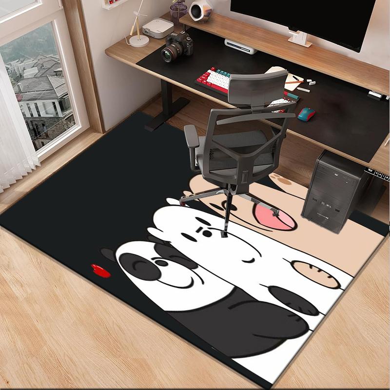 Bears Friends Adventure Office Rug Chair Mat, Game Carpet, Suitable for Front Door, Bedroom, Living Room, Desk, Holiday Gift