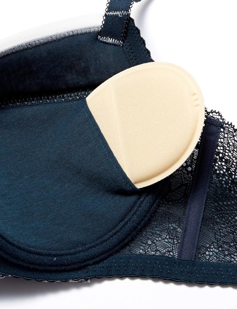 Bra Cup Lesiage PB4050 Grayish Blue Japan E75 to Japanese size [Wing/Wacoal] [4050 Series] 3/4 Women's (equivalent 2L)