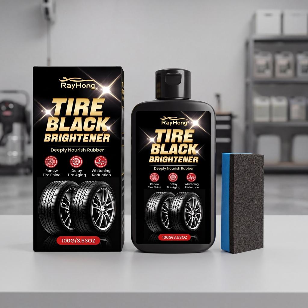 Tire Care Cream - Car Tire Rubber Renewal Shine Black Cleaning Conditioner